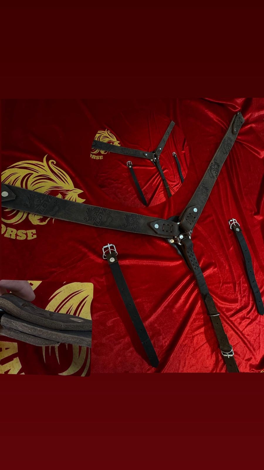 صدرية خيل جلدية