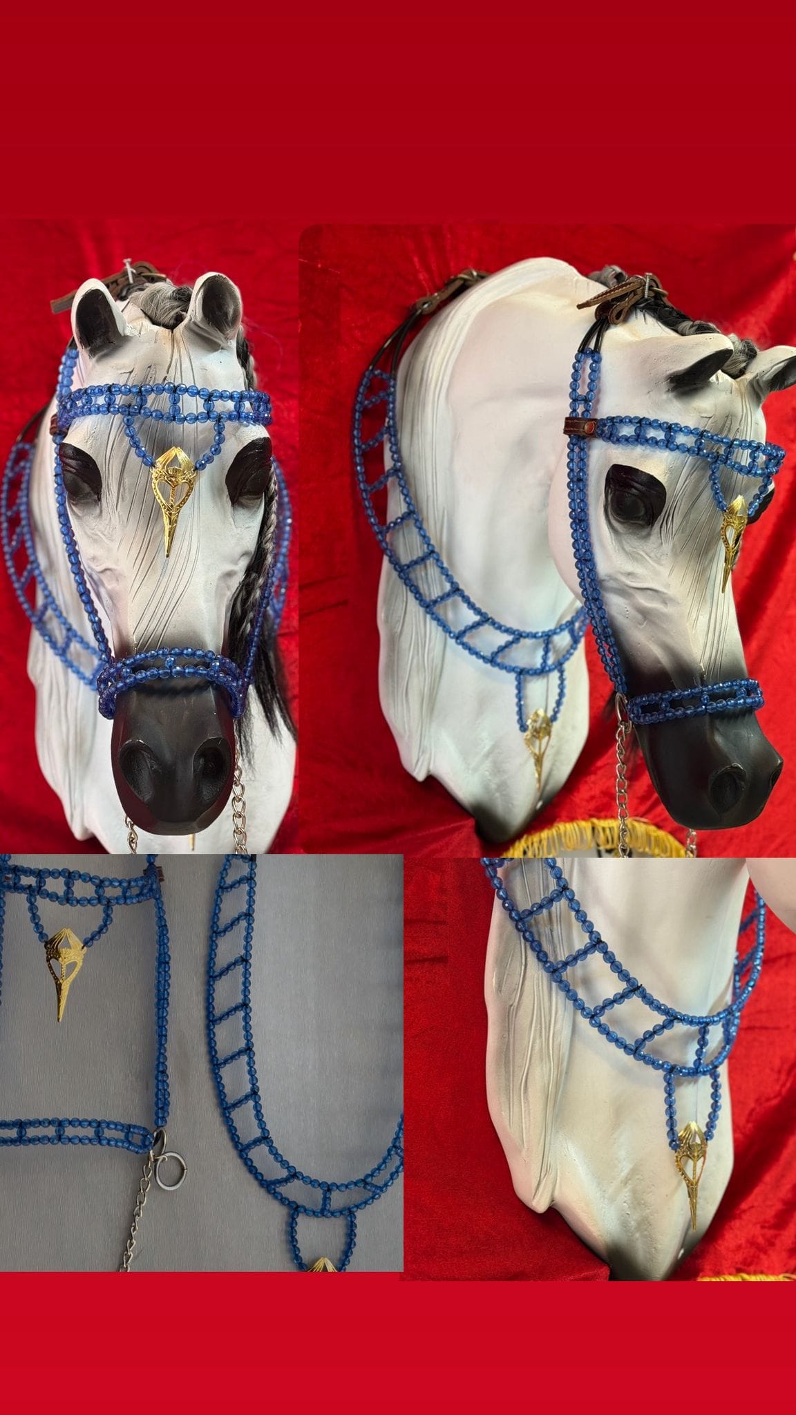 طقم جمال فاخر أزرق (رشمة مع عقد الرقبة)